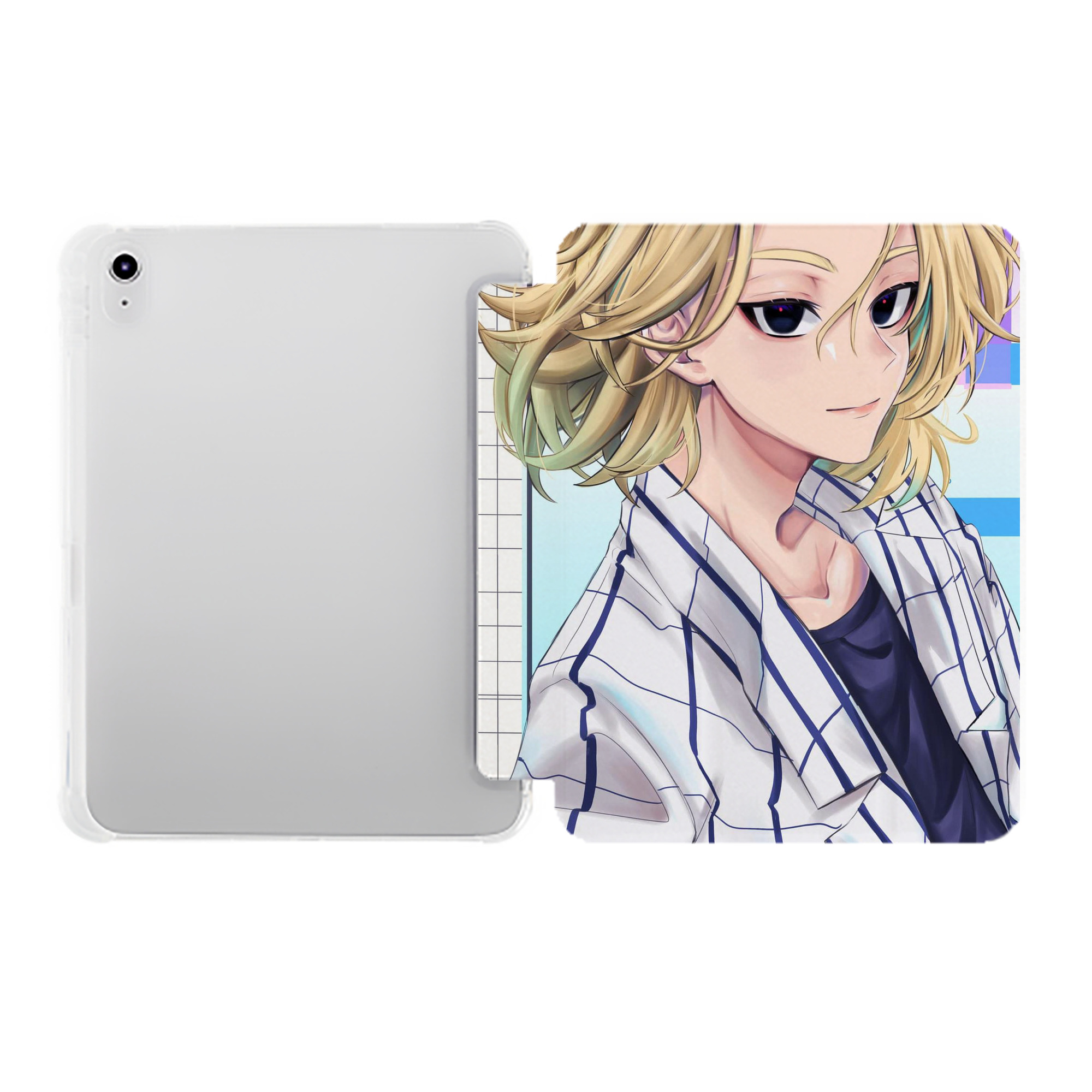 （画像用） 東京リベンジャーズ Tokyo Revengers IPad ケース ペン収納付き 三つ折りスタンド PUレザー×シリコン 対応機種9.5/10.5/10.9インチ